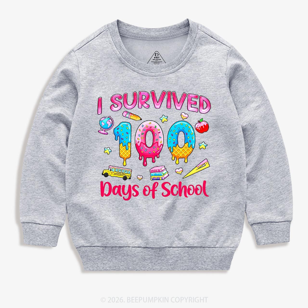 Sweet Survivor 100 Days Of School Toddler&Kid's Sweatshirt