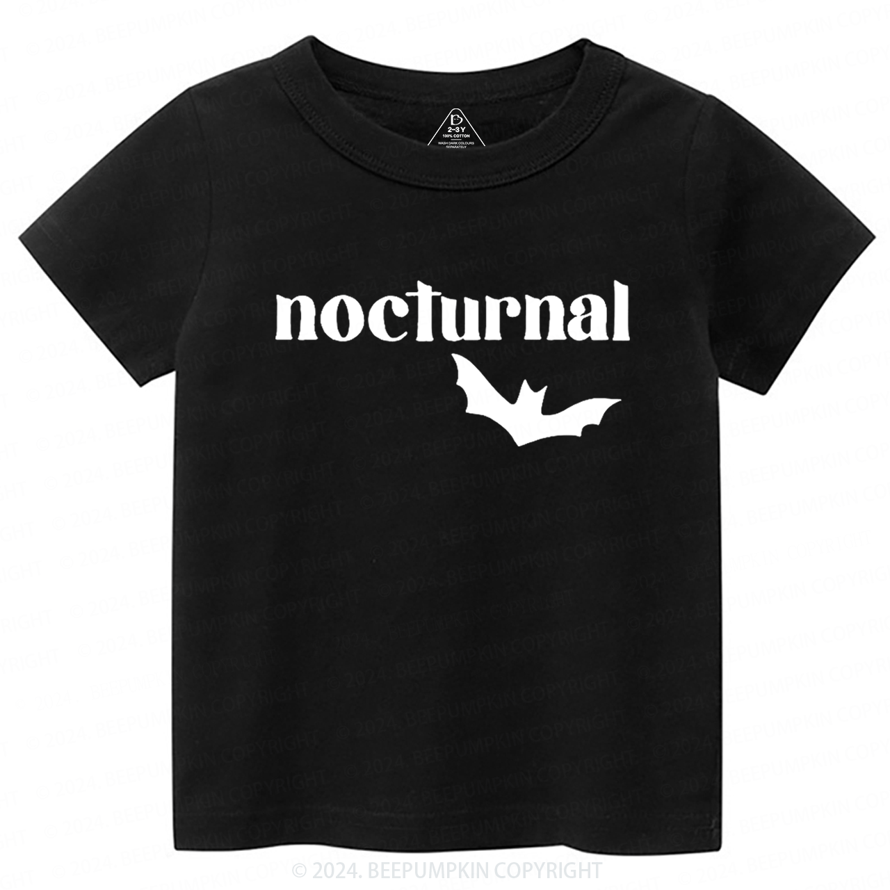 Nocturnal Halloween Bat Toddler&Kids Tees 