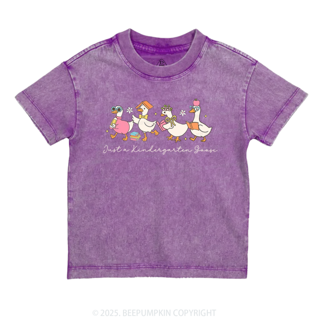 Personalized Back To School Goose Toddler&Kids Washed Tees