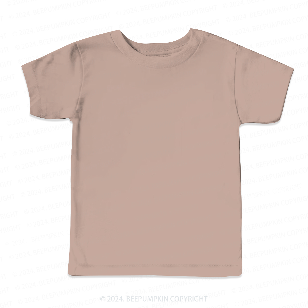 Rosy Brown Solid Color All Over Print Kids Tees