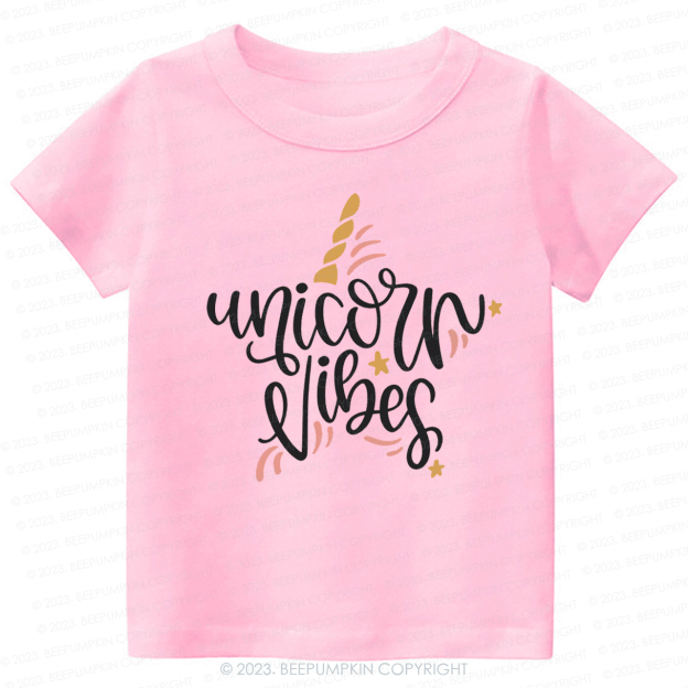 Unicorn Vibes Birthday Party Kids Shirt