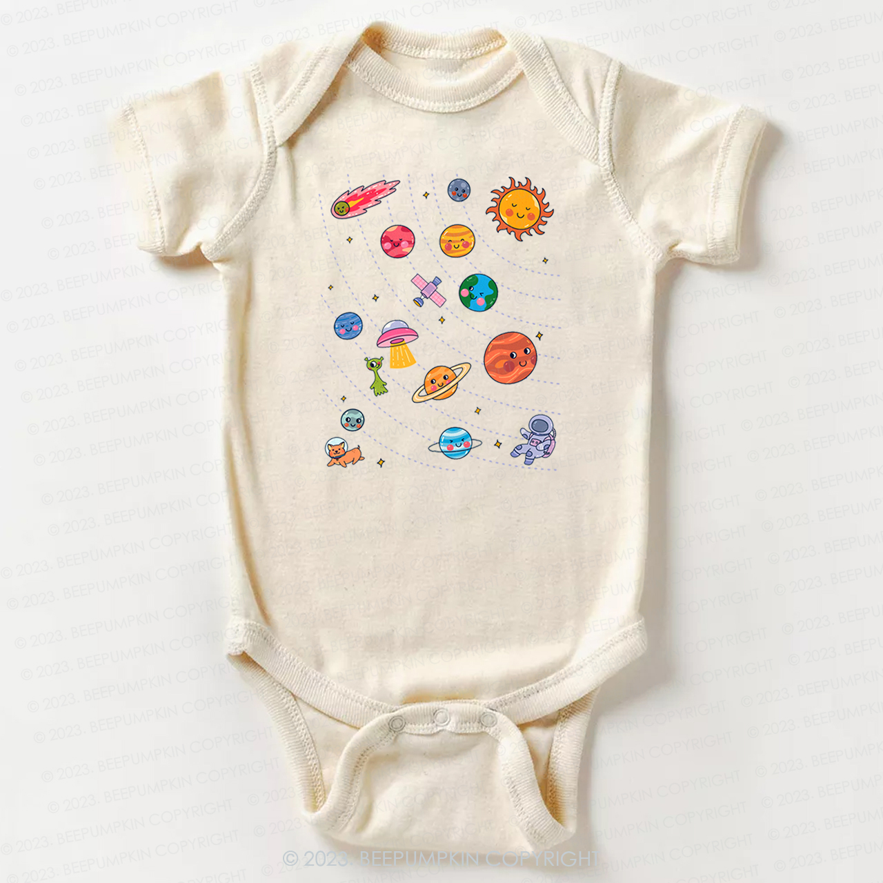 Planets Outerspace Space Theme Bodysuit For Baby