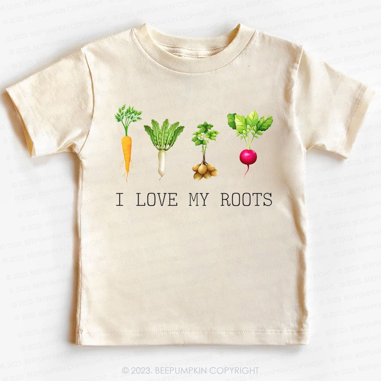Vegetable I Love My Roots Kids Shirt