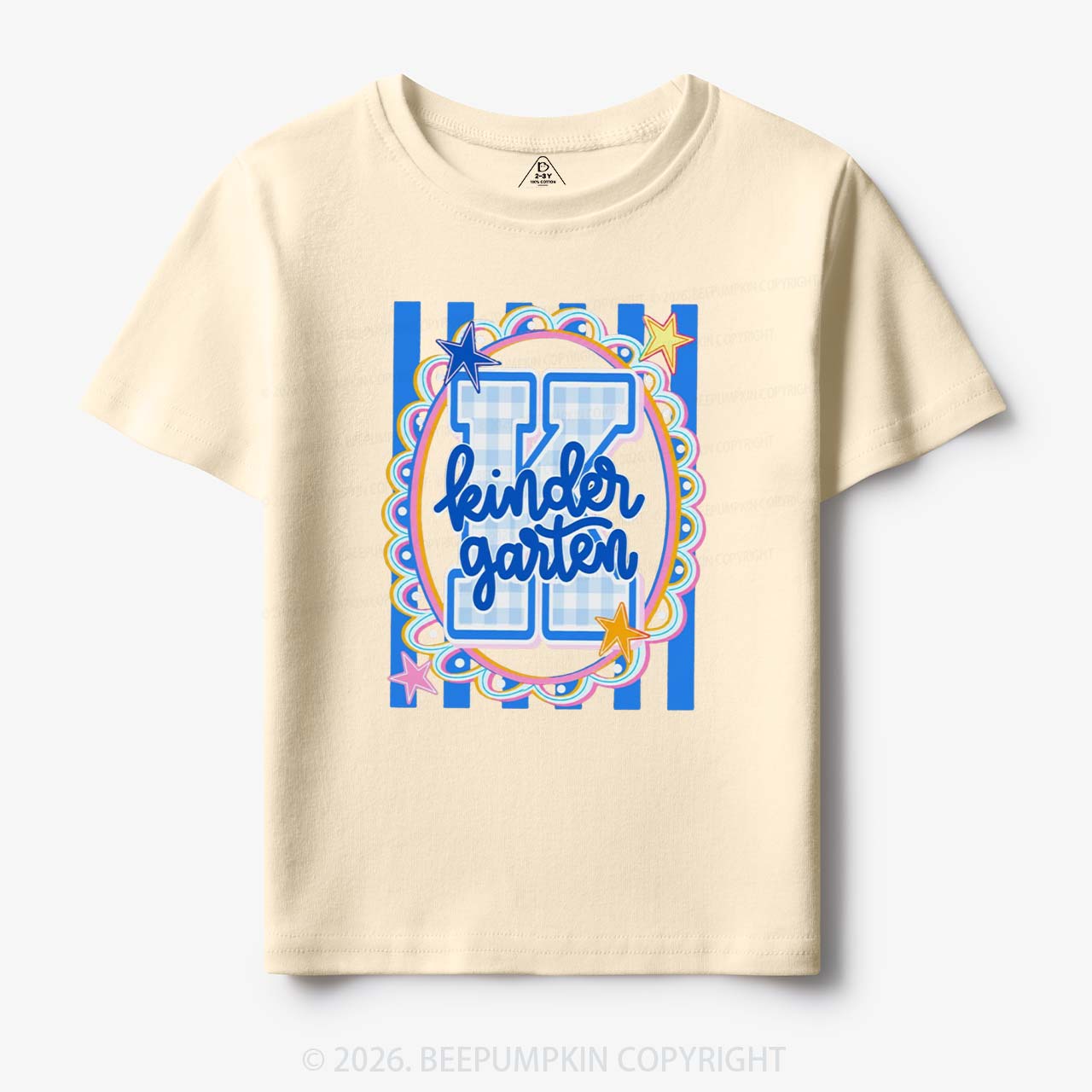 Preppy Blue Gingham Pre-K To Fourth Grade Toddler&Kid's Tees
