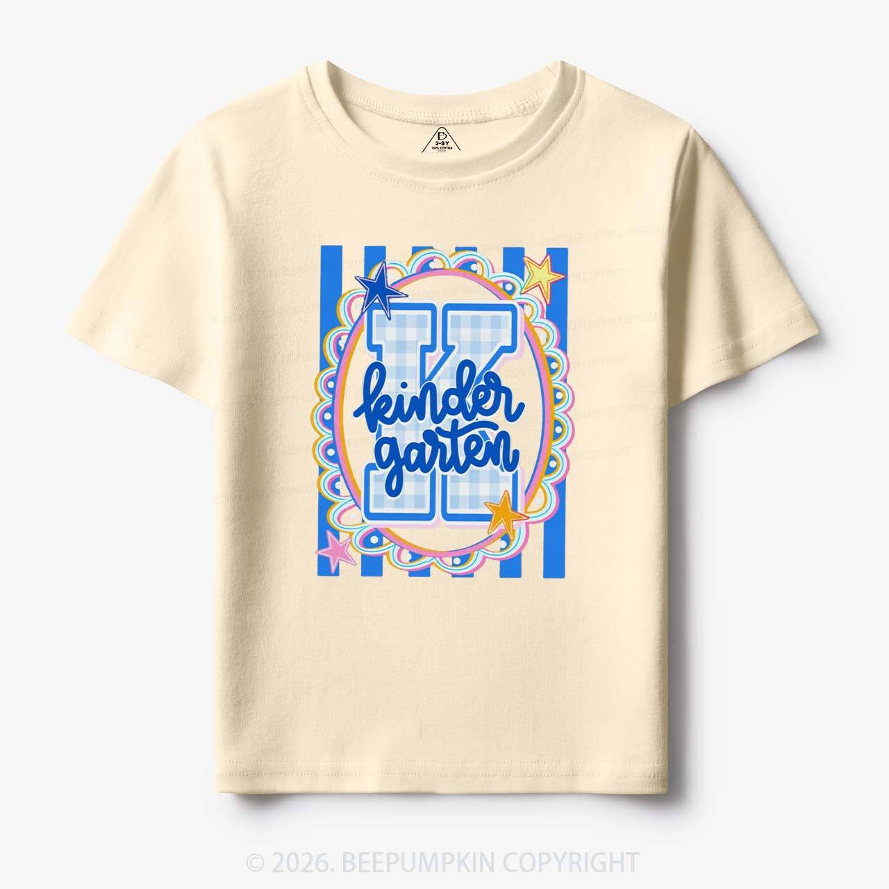 Preppy Blue Gingham Pre-K To Fourth Grade Toddler&Kid's Tees