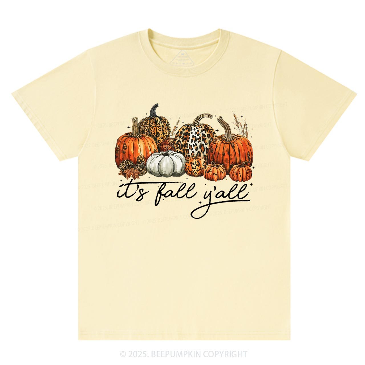 It's Fall Y'all Leopard Pumpkin T-Shirts Beepumpkin