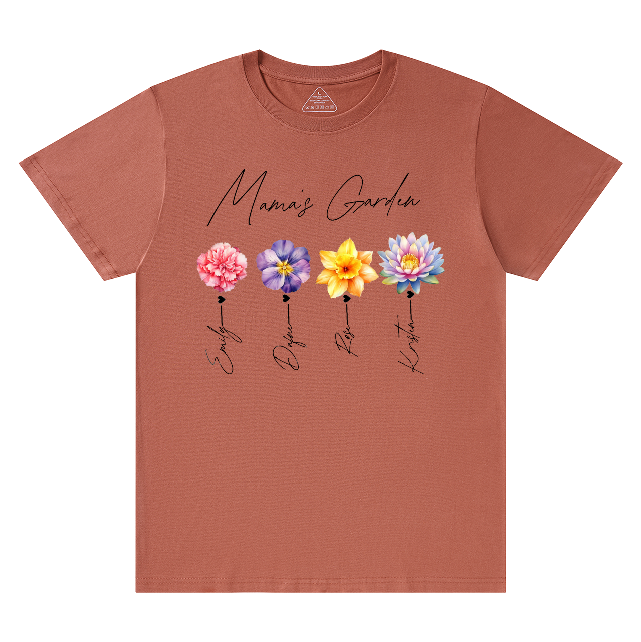 Personalized Kids Name Mama's Garden T-Shirts