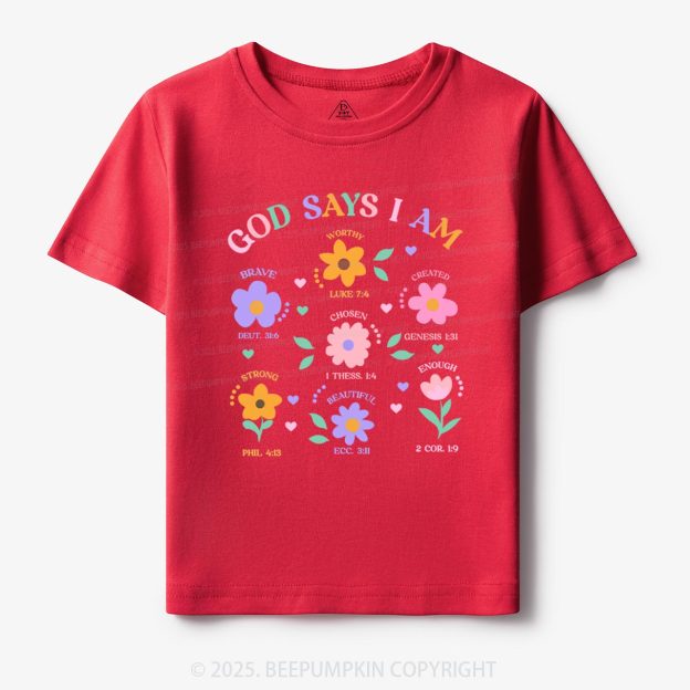 God Says I Am Brave Toddler&Kid's Tees Beepumpkin