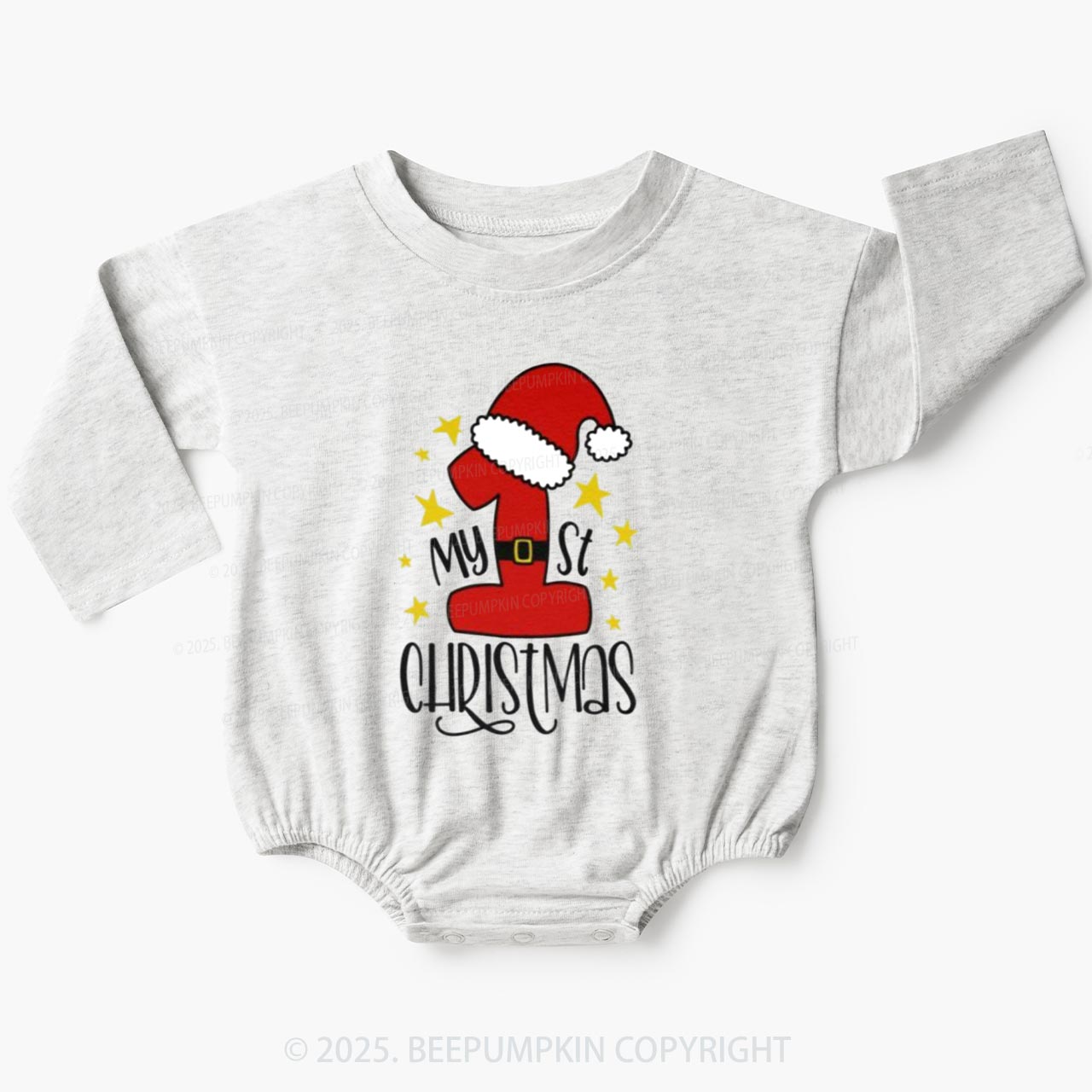 My 1st Christmas Baby Bubble Romper Beepumpkin