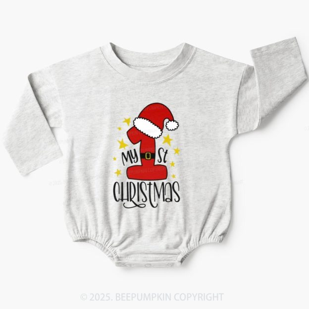 My 1st Christmas Baby Bubble Romper Beepumpkin