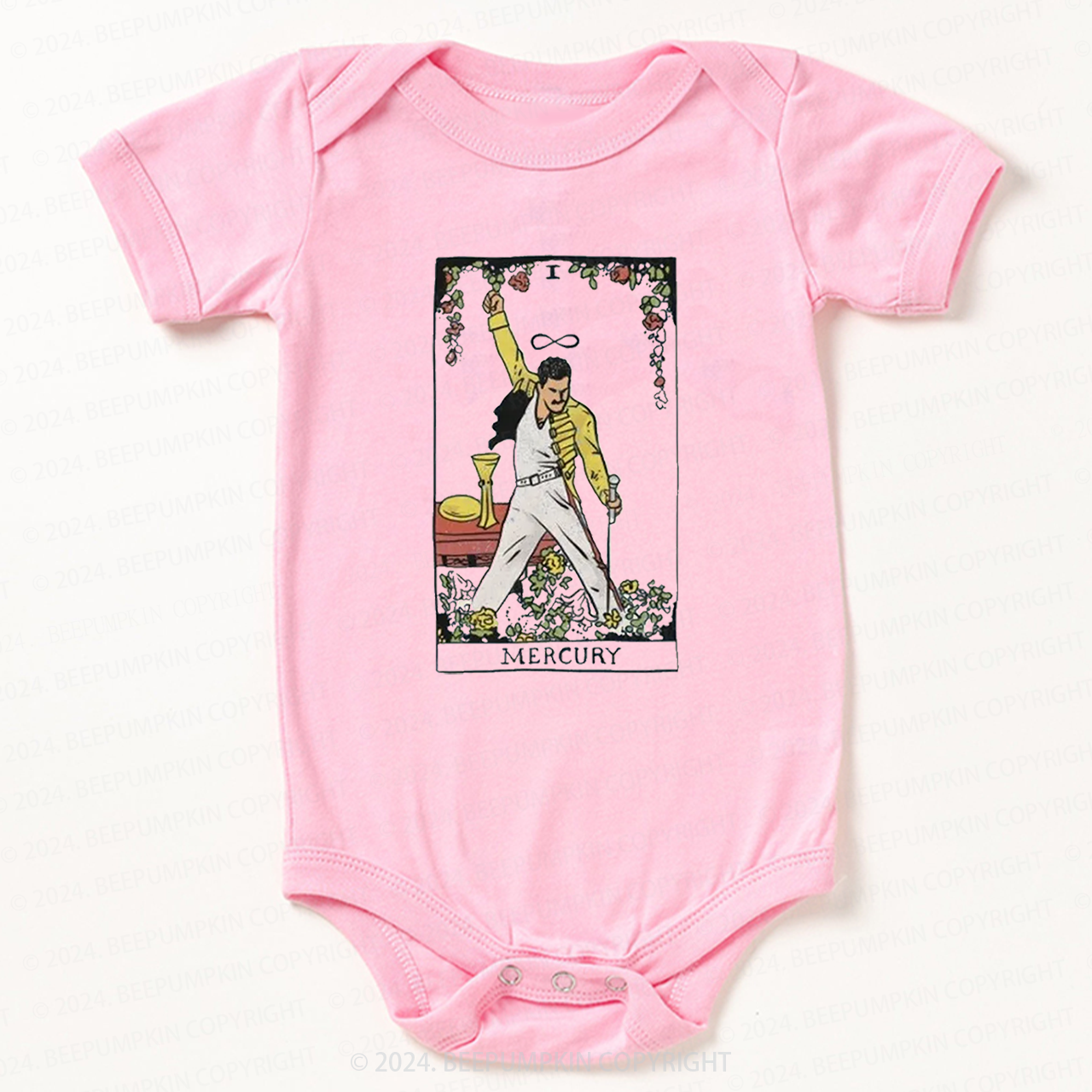Graphic Art Rock Music With Queen Band Bodysuit For Baby 8