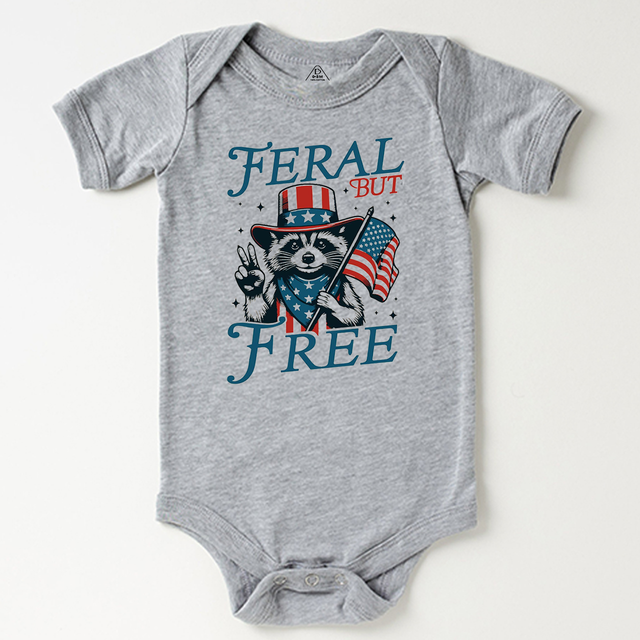 Feral But Free Fourth Of July Bodysuit Beepumpkin