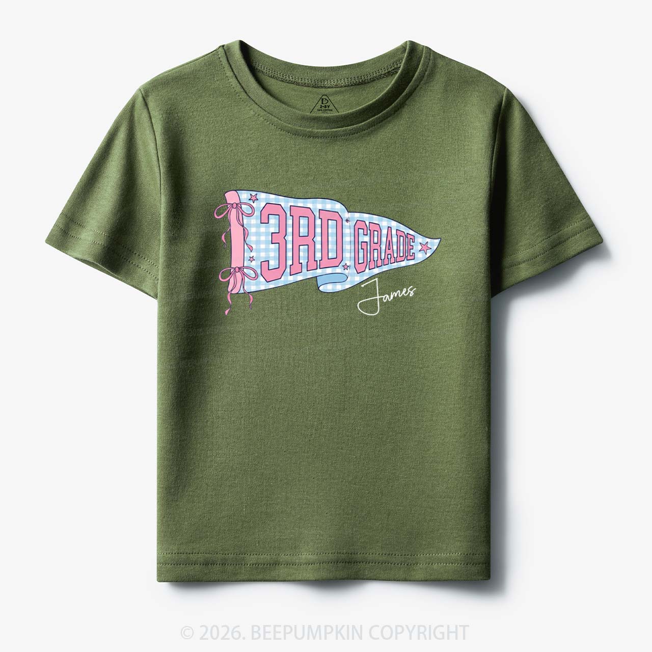 Personalized Name Grade Flag Collection Toddler&Kid's Tees
