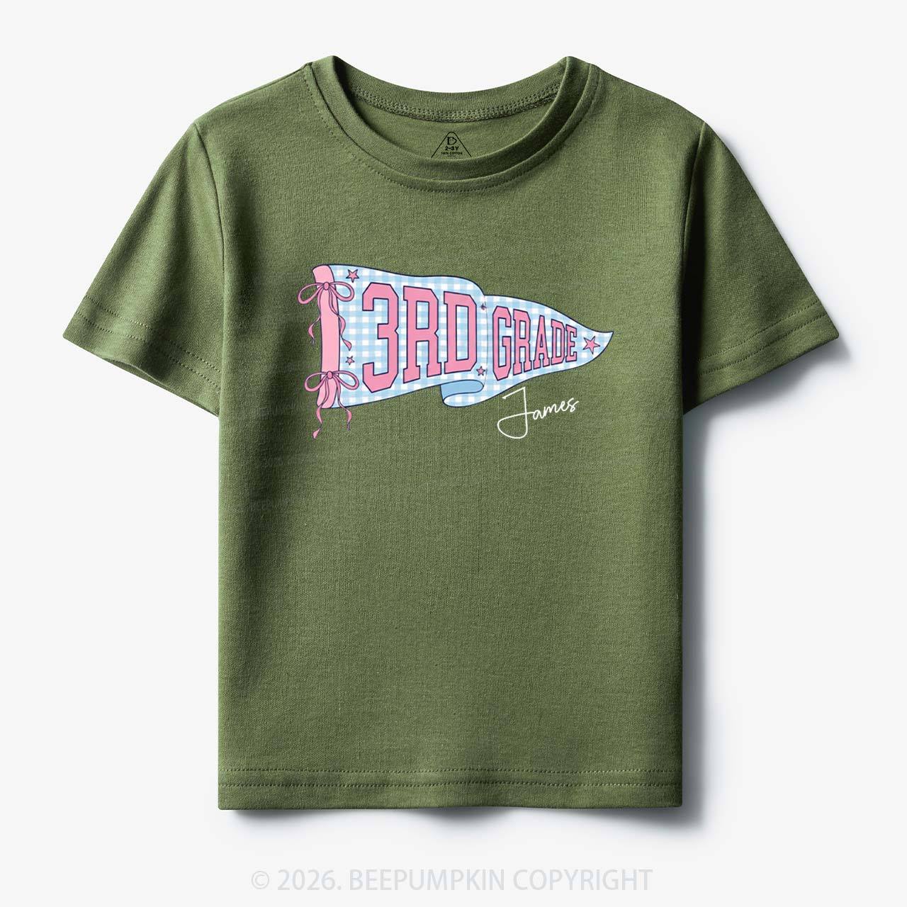 Personalized Name Grade Flag Collection Toddler&Kid's Tees