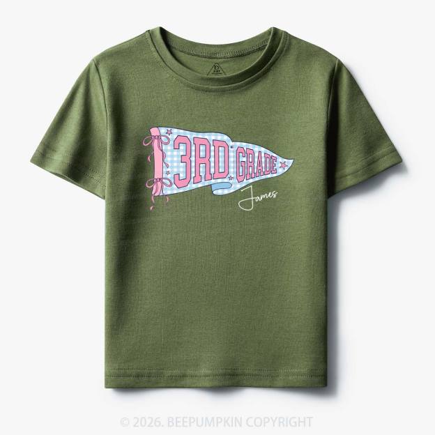 Personalized Name Grade Flag Collection Toddler&Kid's Tees