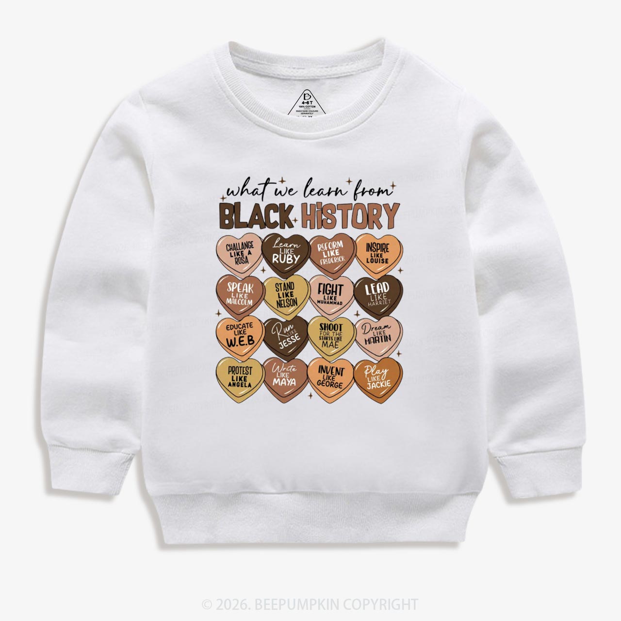 What We Learn From Black History Month Kid's Sweatshirt