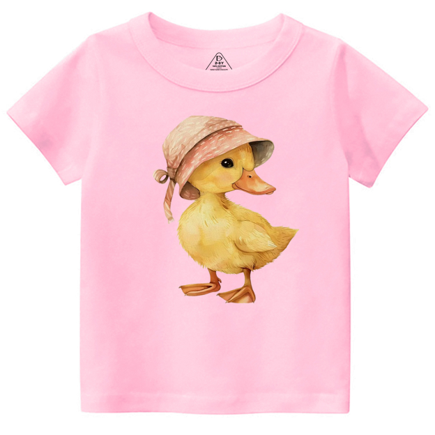 Baby Duck Pink Hat Toddler&Kid's Tees Beepumpkin