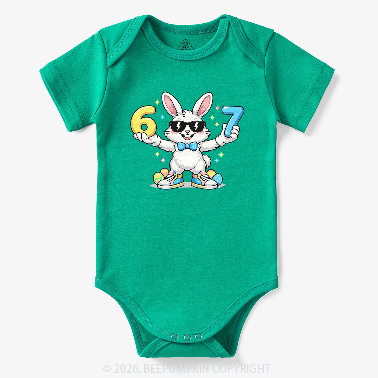 Hip‑Hop 67 Bunny Baby Bodysuit