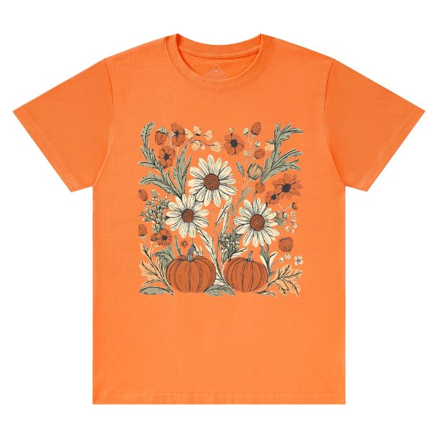 Boho Fall Floral T-Shirts Beepumpkin