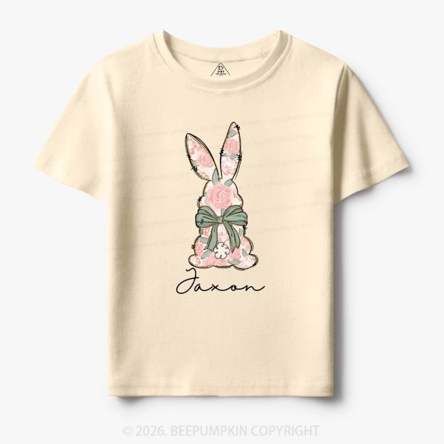 Personalized Floral Easter Bunny Toddler&Kid's Tees