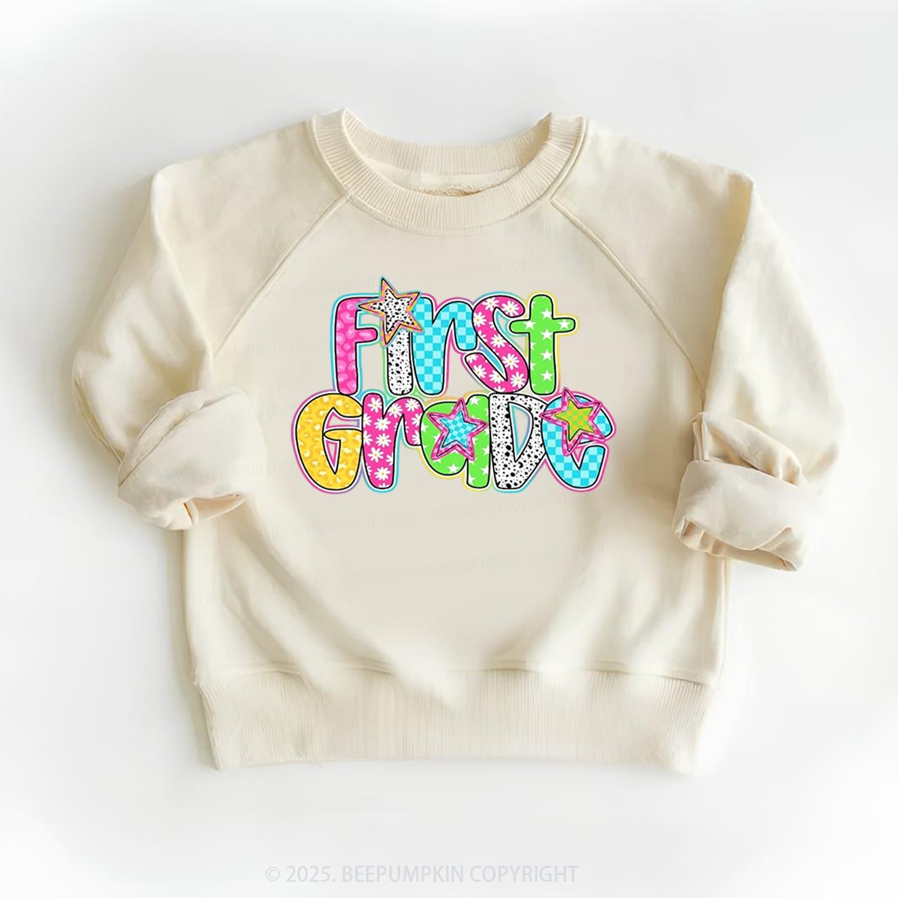 Personalized Grade Glow Up Kid's Sweatshirt