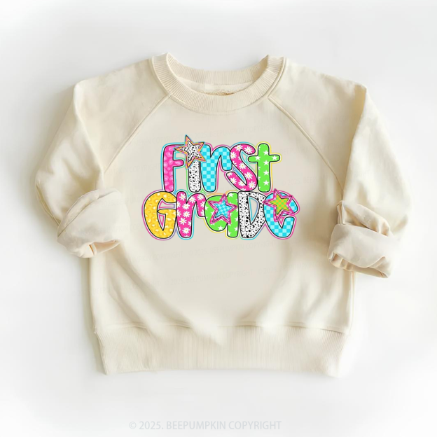 Personalized Grade Glow Up Kid's Sweatshirt