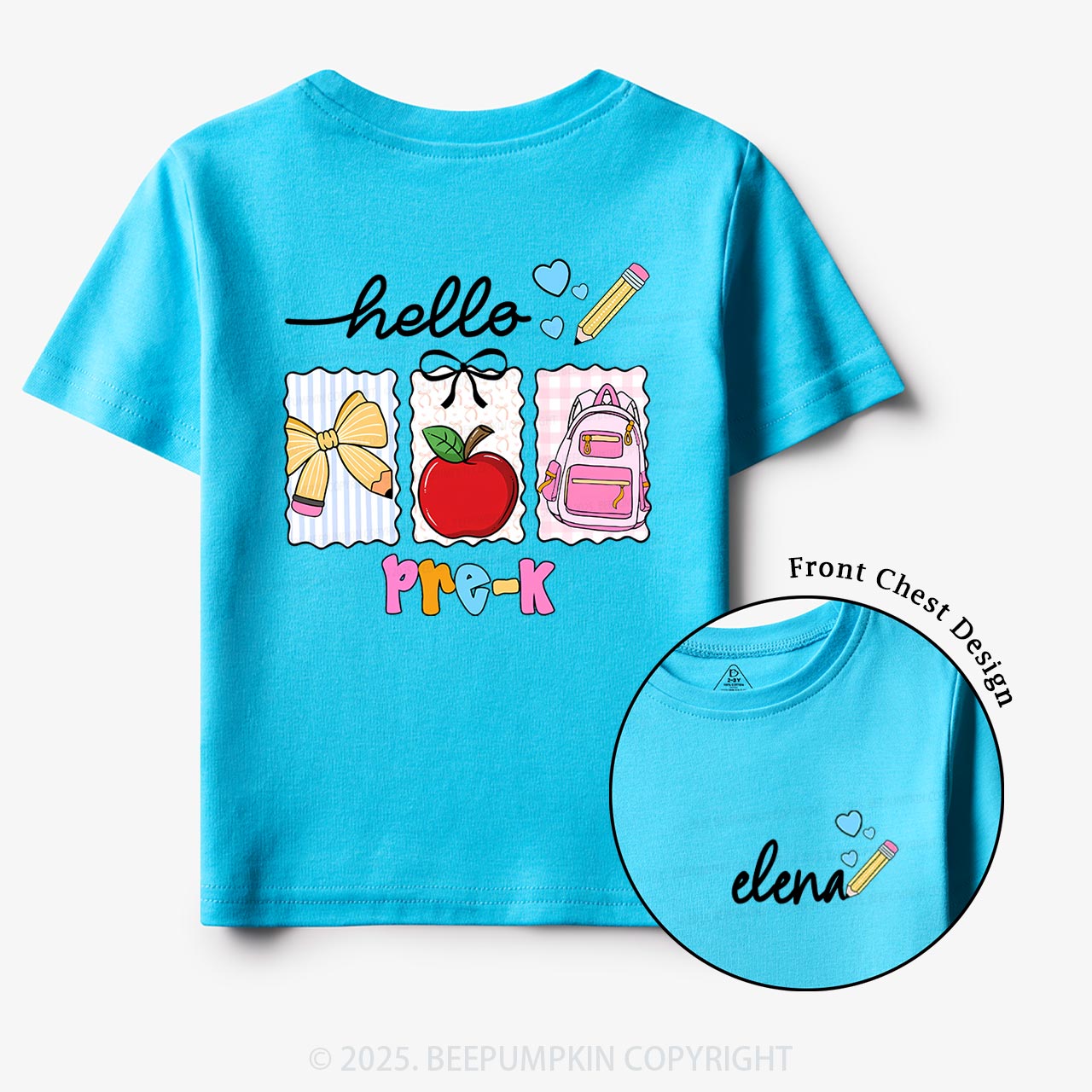 Personalized Back To School Gift Package Toddler&Kid's Tees Beepumpkin