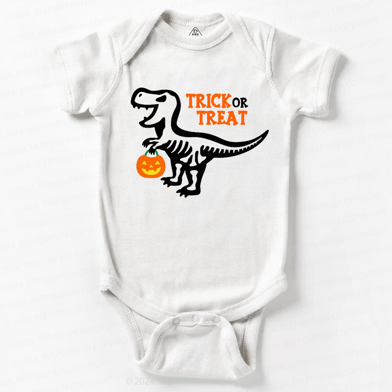 Trick or Treat Dinosaur Halloween Baby Bodysuits 