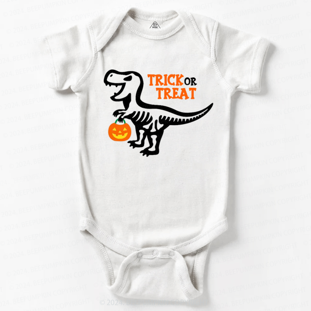 Trick or Treat Dinosaur Halloween Baby Bodysuits 