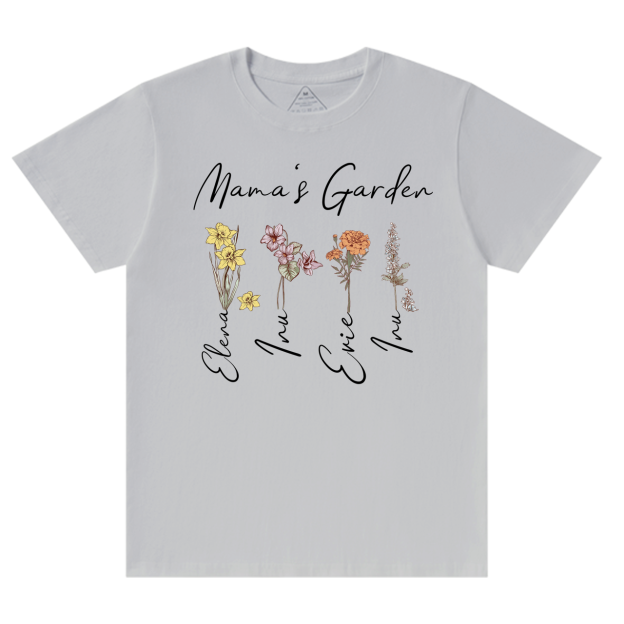 Mama's Birth Month Garden T-Shirts
