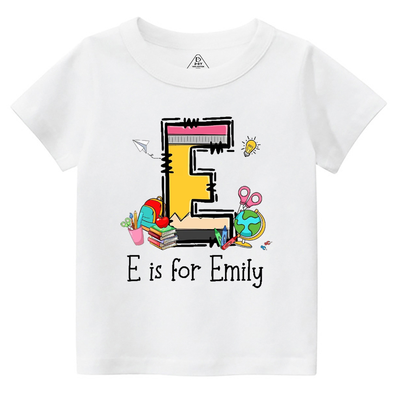 Personalized Name Pencil Toddler&Kid's Tees Beepumpkin