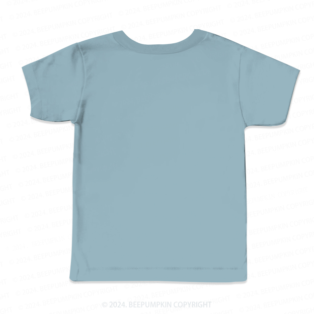 LightSteelBlue Solid Color All Over Print Kids Tees