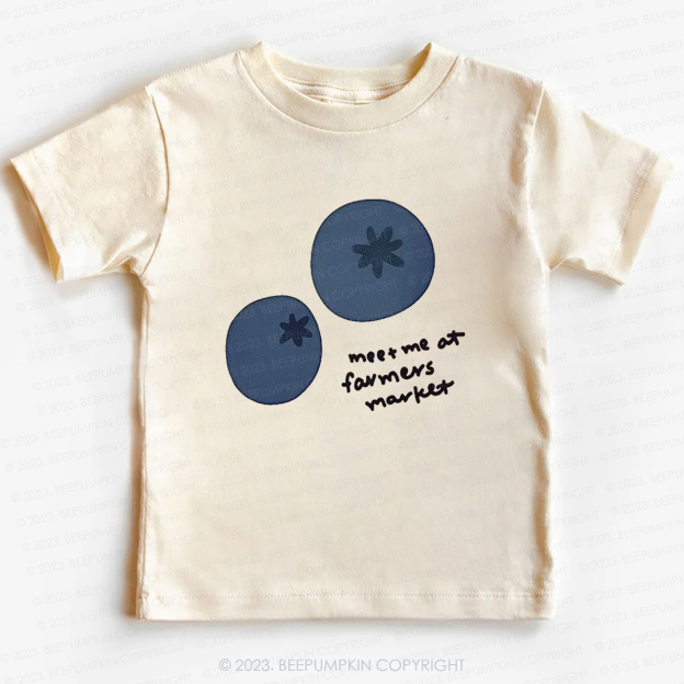 Blueberry Puff Farmers Market Fruit Kids Shirt