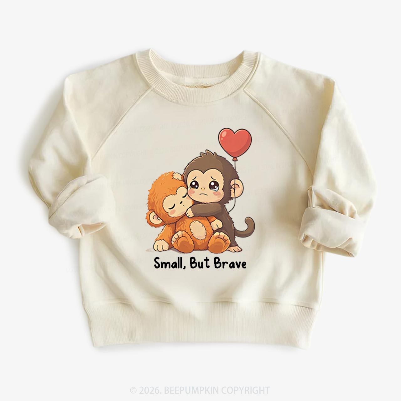 Small But Brave Punch Monkey Kid's Sweatshirt