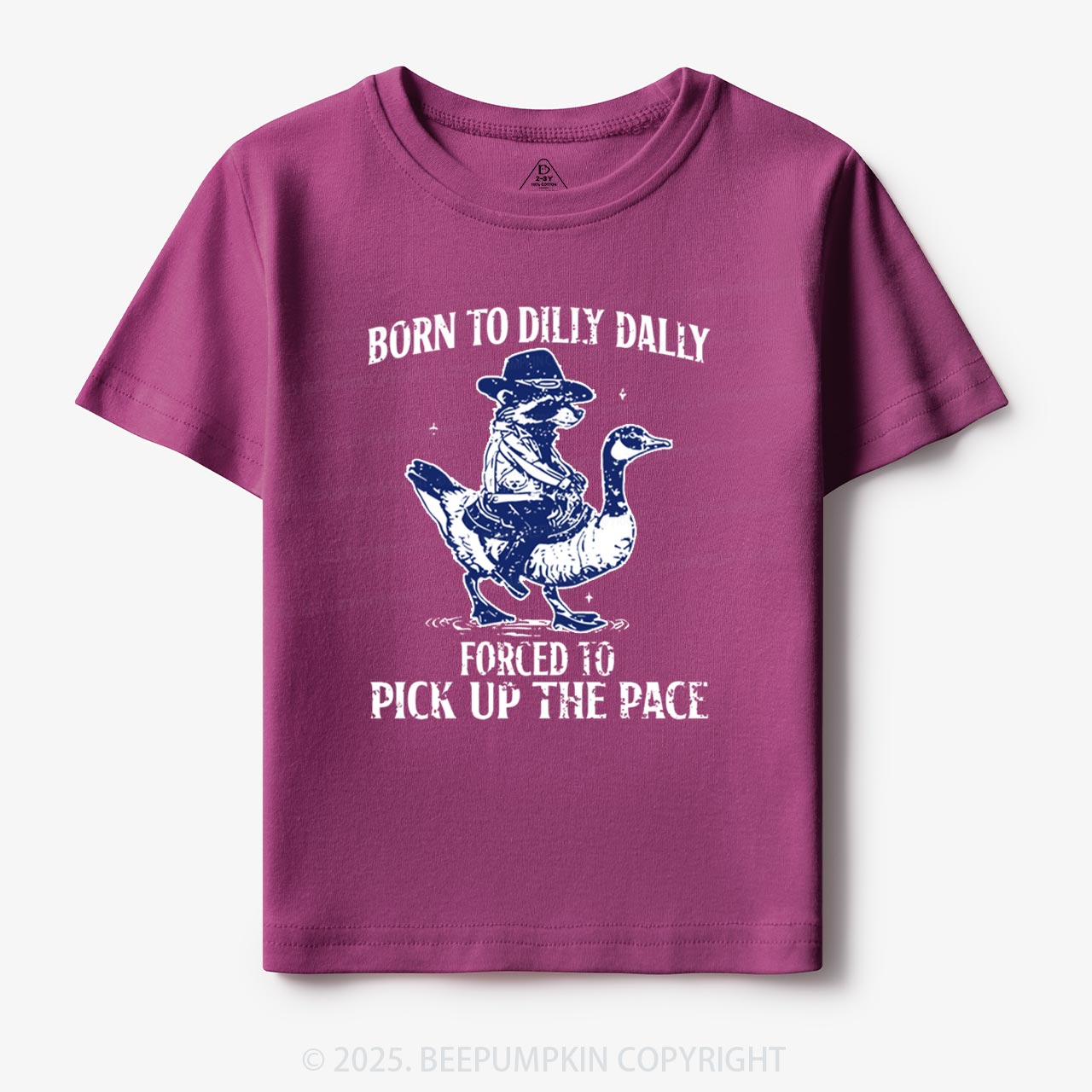 Born To Dilly Dally Retro Racoon Goose Toddler&Kid's Tees Beepumpkin 7