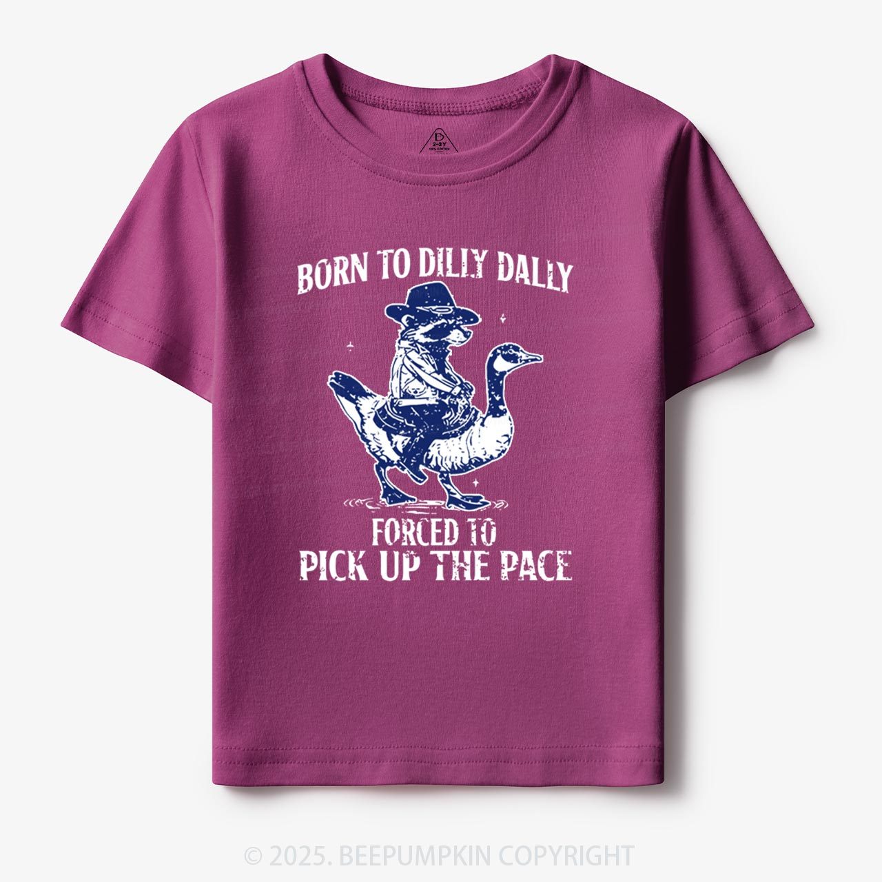 Born To Dilly Dally Retro Racoon Goose Toddler&Kid's Tees Beepumpkin 7