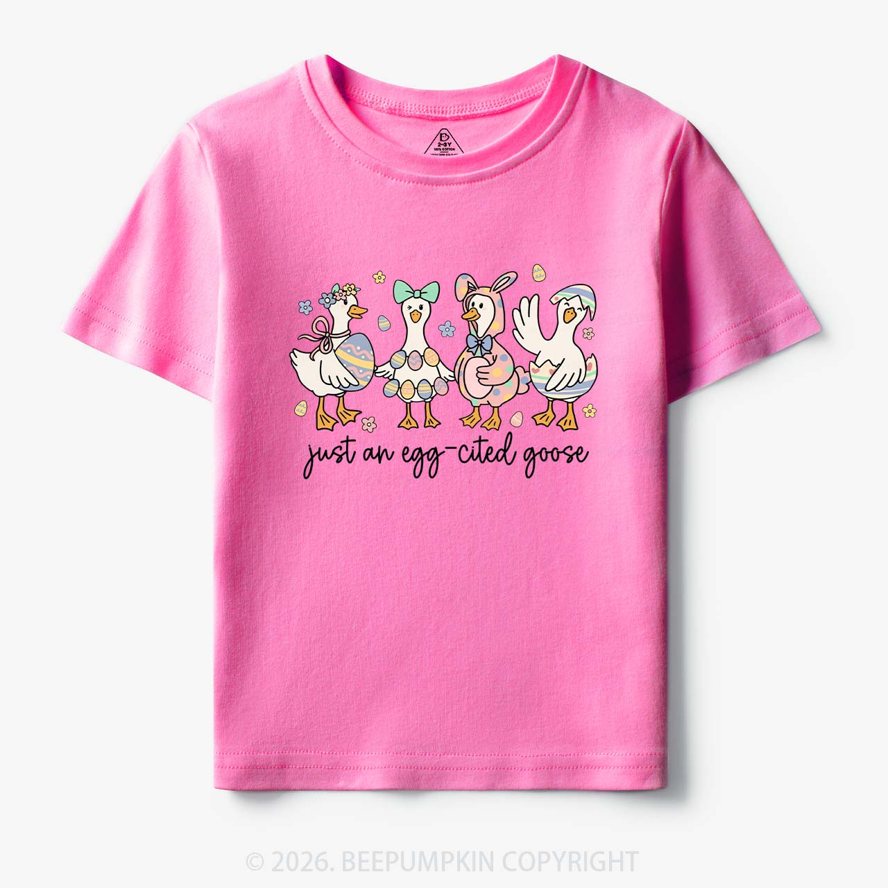 Just an Egg-cited Goose Happy Easter Toddler&Kids Tees