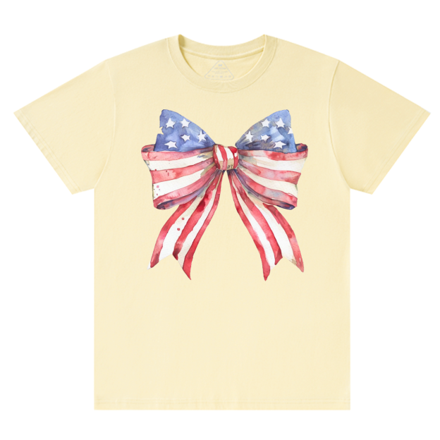Coquette American Flag Mama T-Shirts