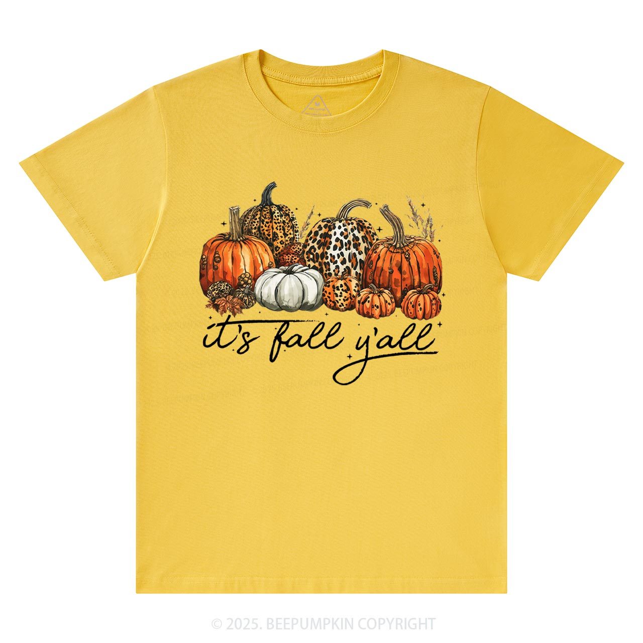 It's Fall Y'all Leopard Pumpkin T-Shirts Beepumpkin