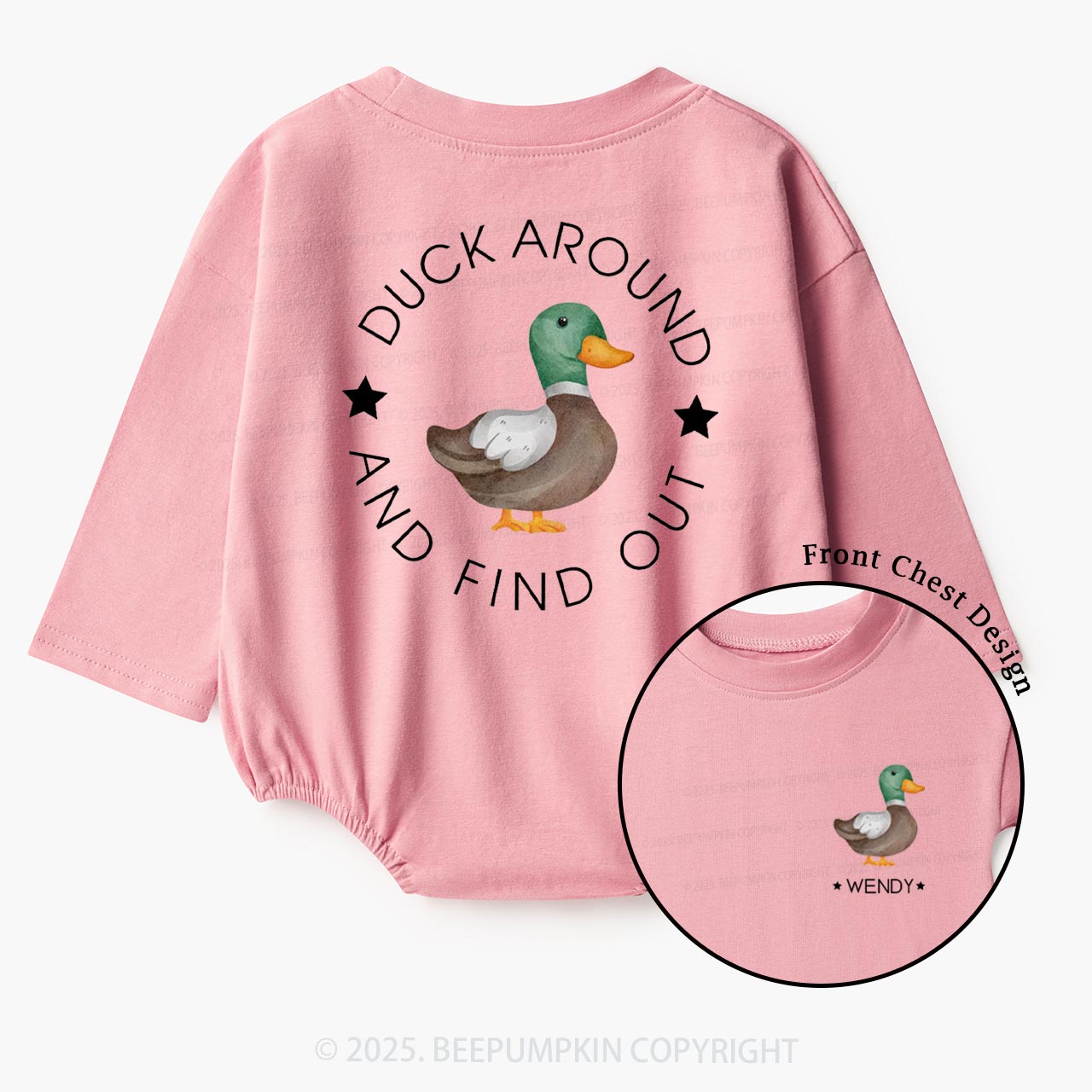 Duck Around and Find Out  Baby Bubble Romper Beepumpkin