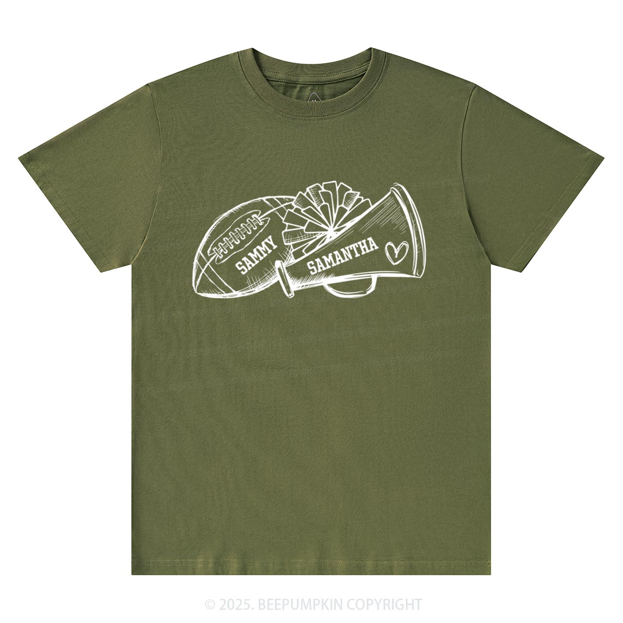 Personalized Football Cheer Mama T-Shirts Beepumpkin