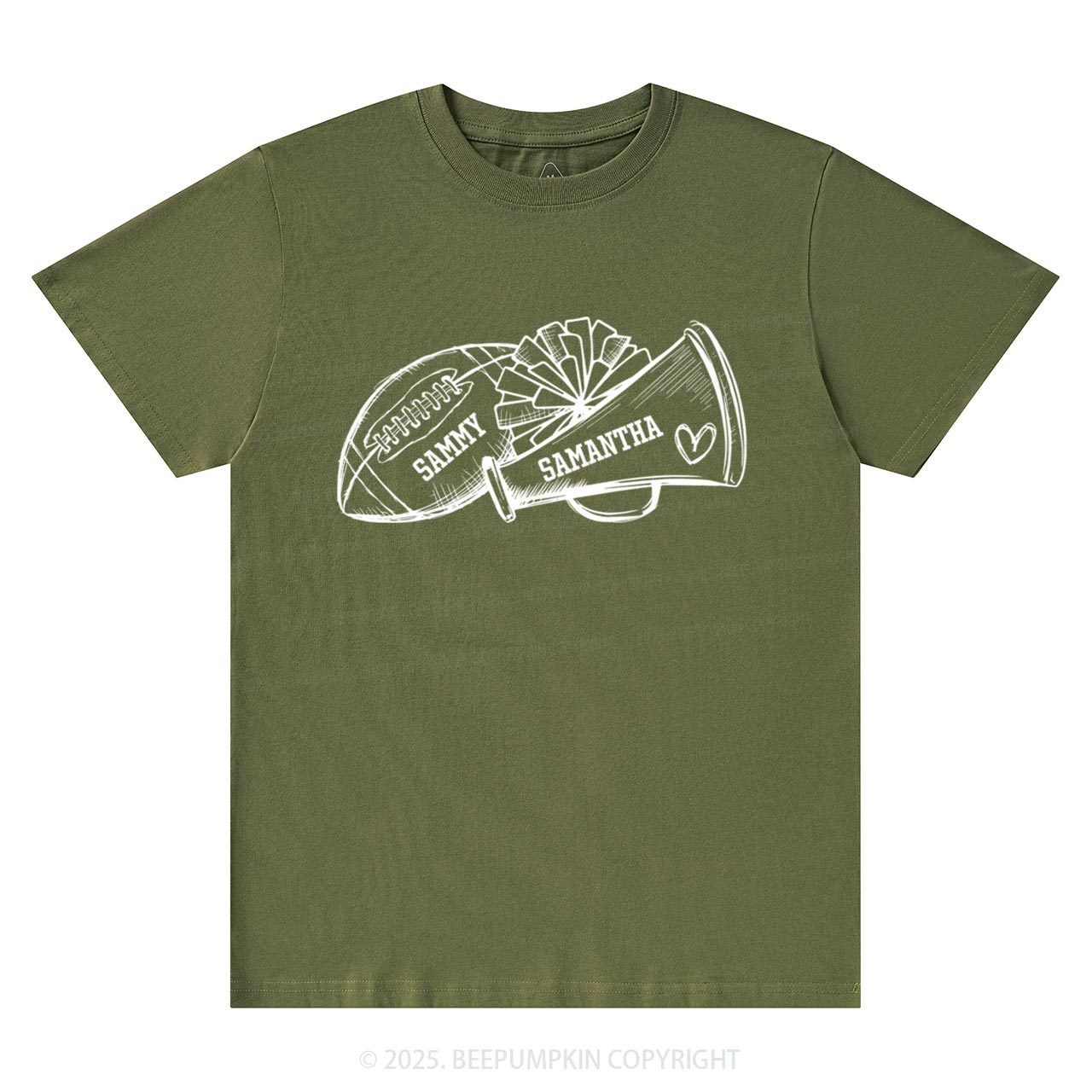 Personalized Football Cheer Mama T-Shirts Beepumpkin