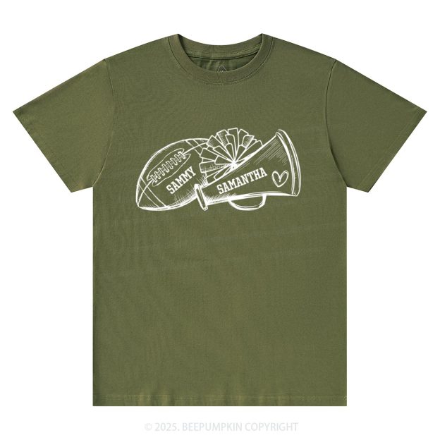 Personalized Football Cheer Mama T-Shirts Beepumpkin