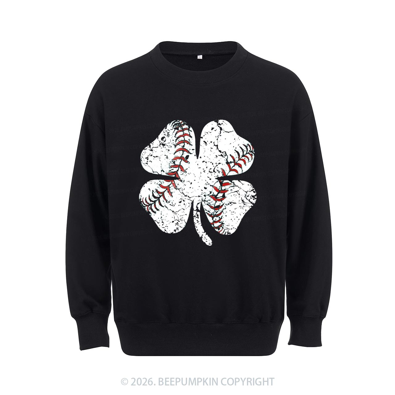 Baseball Shamrock St Patrick's Day Aldult Sweatshirt