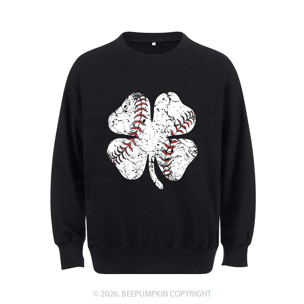 Baseball Shamrock St Patrick's Day Aldult Sweatshirt