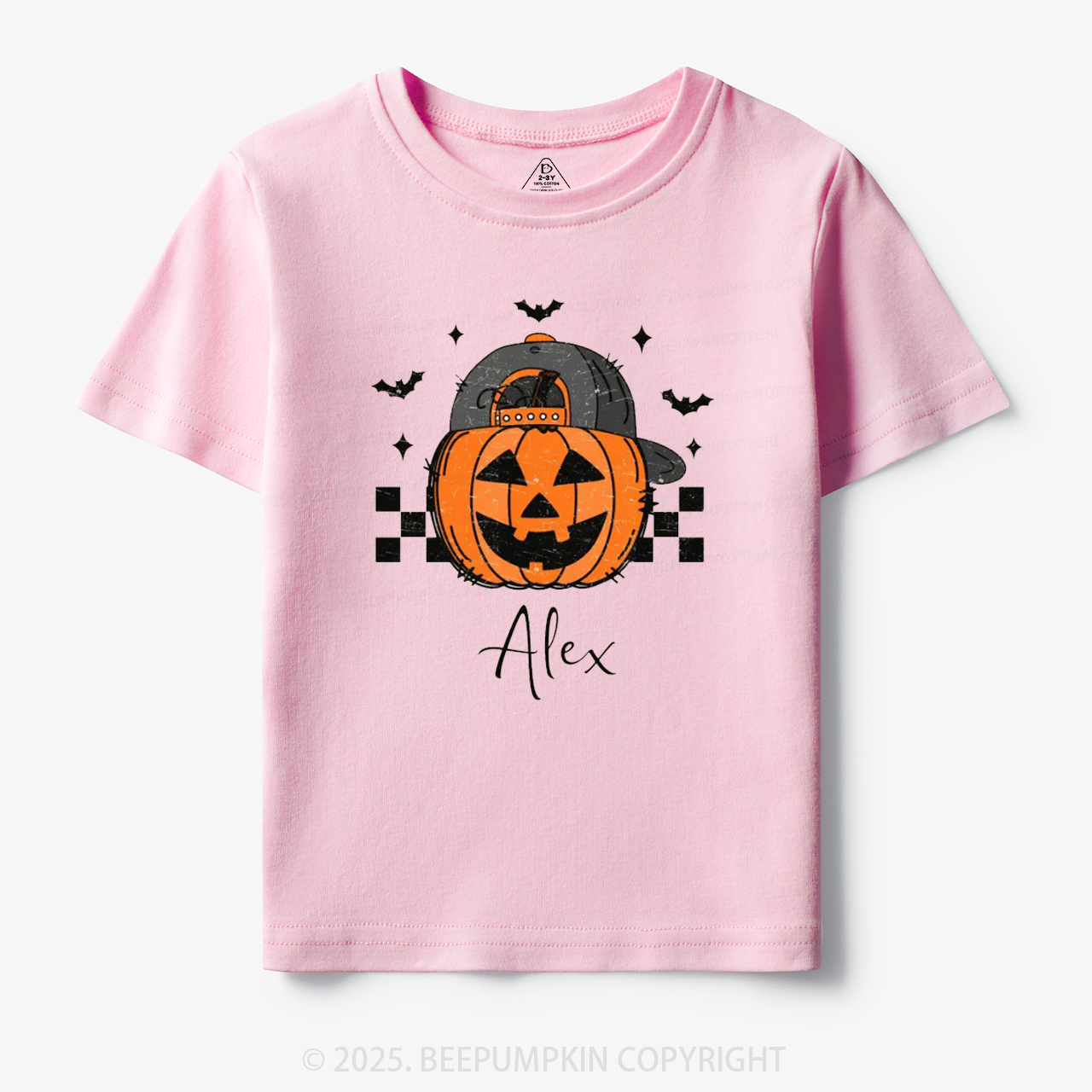 Personalized Jack-O-Lantern Name Toddler&Kid's Tees Beepumpkin