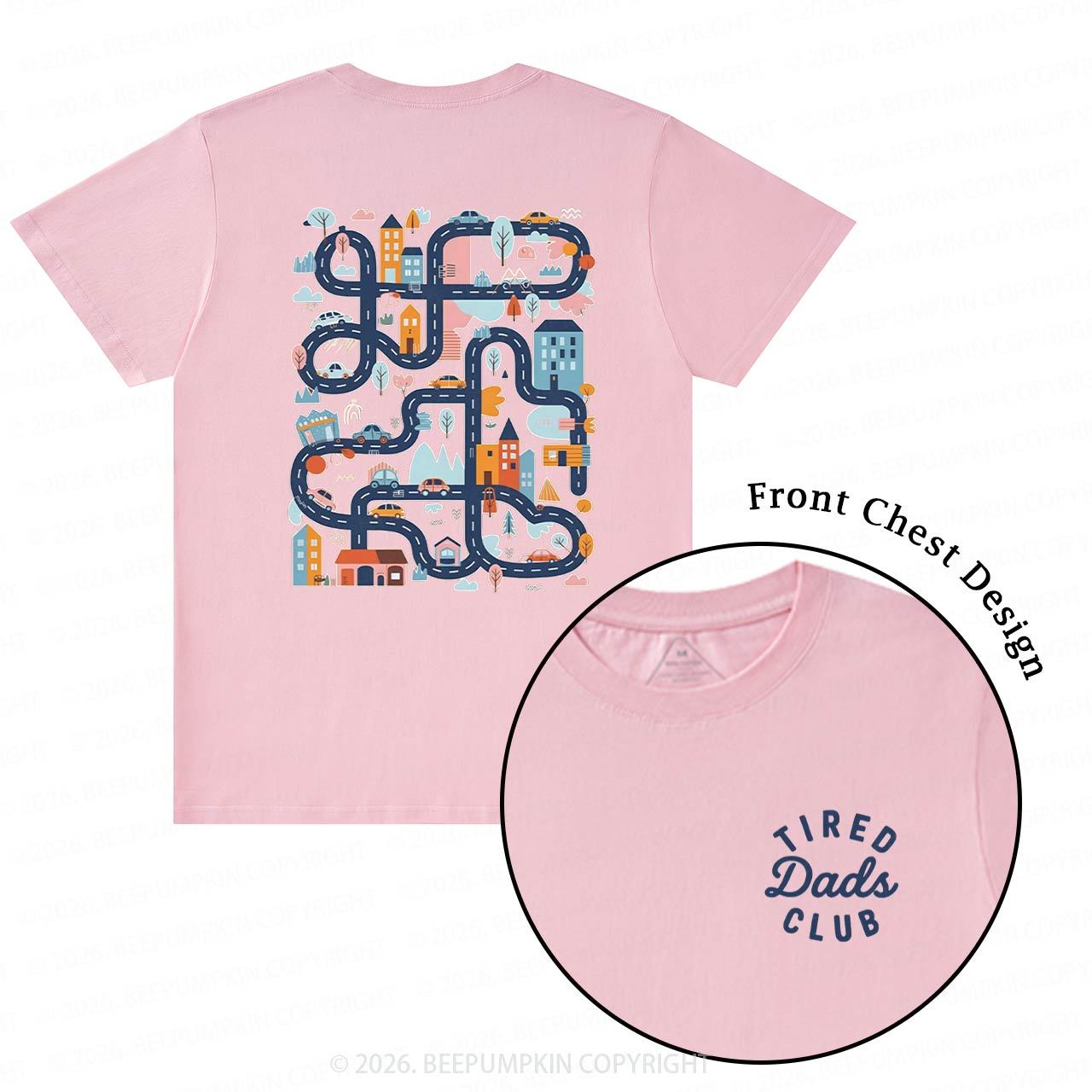 Tired Dads Club Play Cars On Dads Back T-Shirts