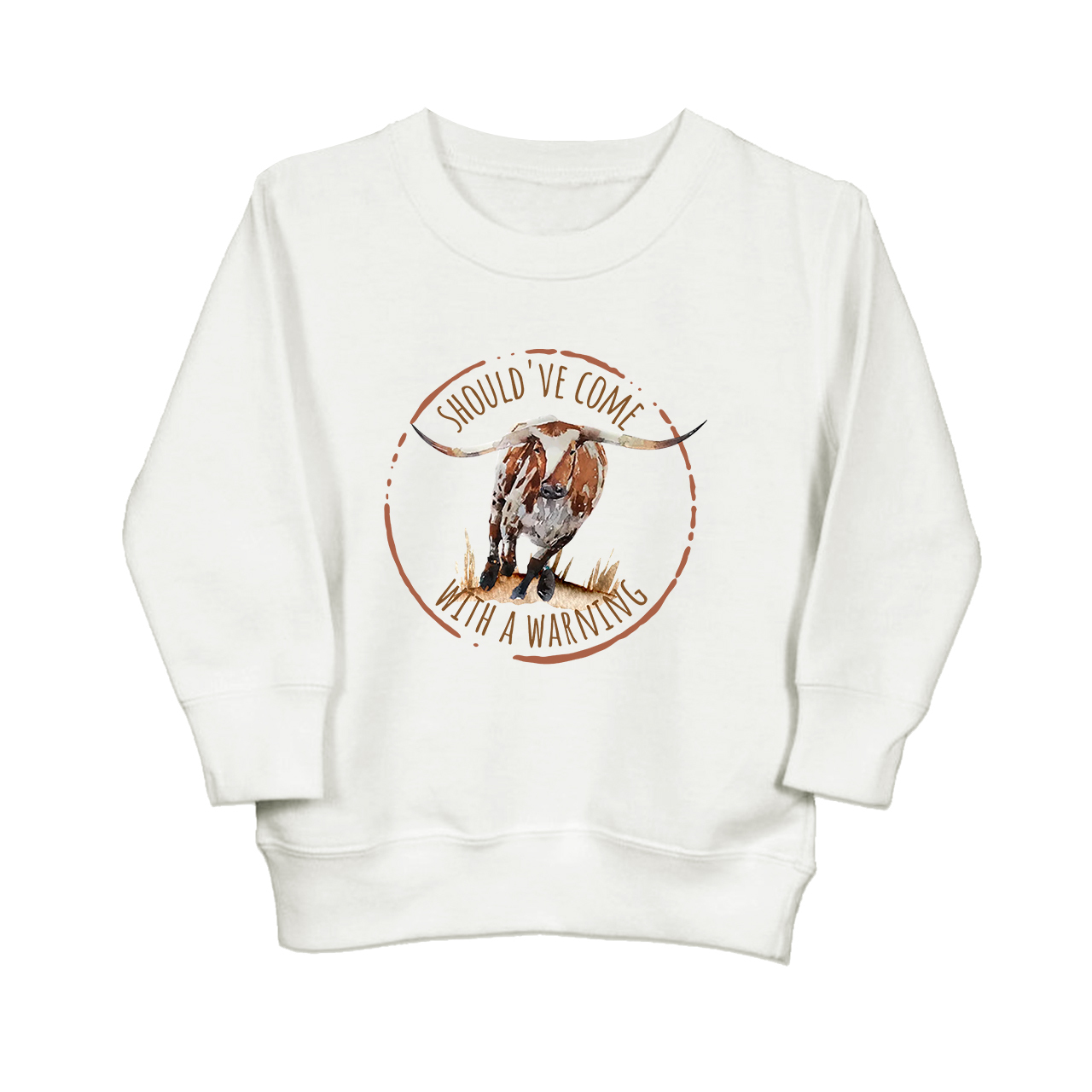 Should've Come With A Warning Toddler Sweatshirt  Sale-Beepumpkin™