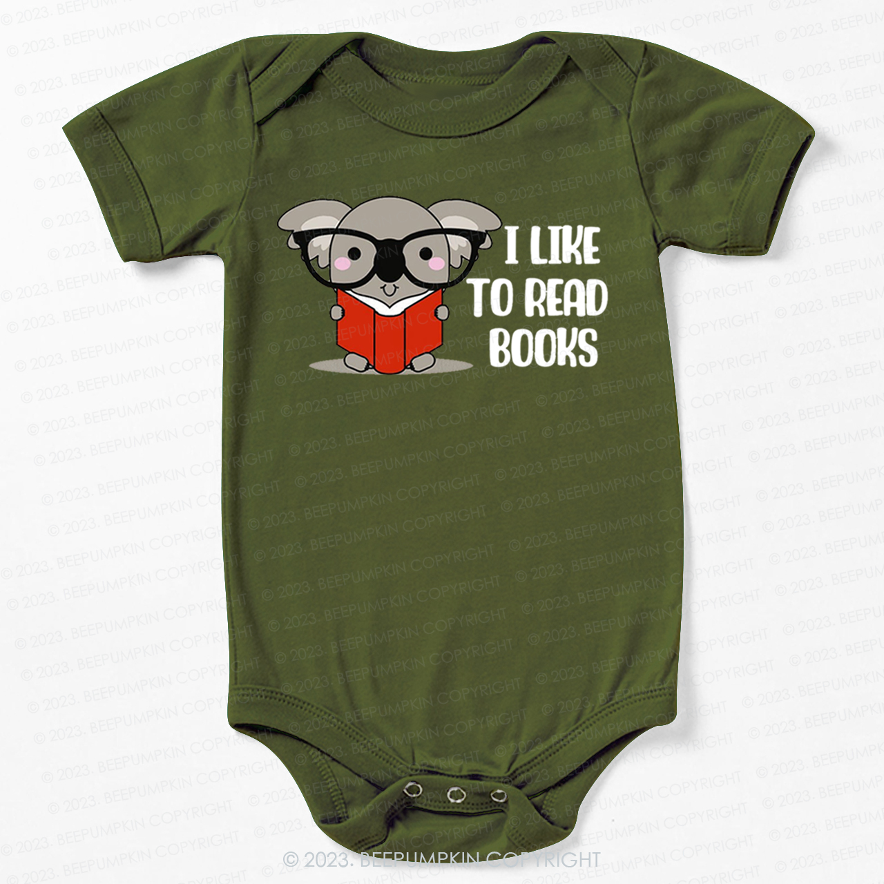 I Like To Read Books Elephant Bodysuit For Baby