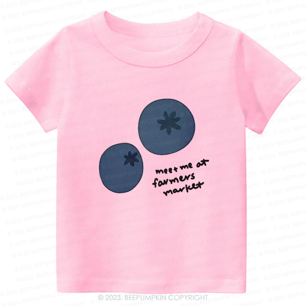 Blueberry Puff Farmers Market Fruit Kids Shirt